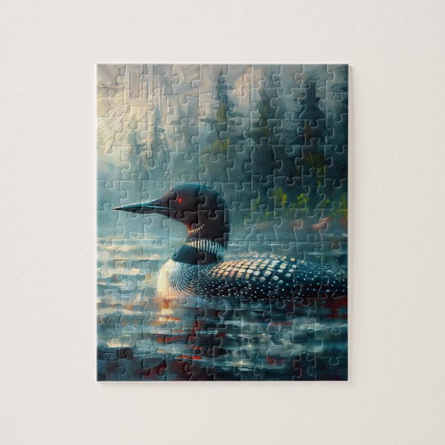 Loon Gliding am Lago Moody Art (Vertikal)