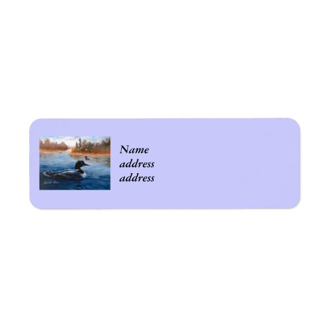 Loon Lake Rücksendeadressen-Aufklebers (Vorne)