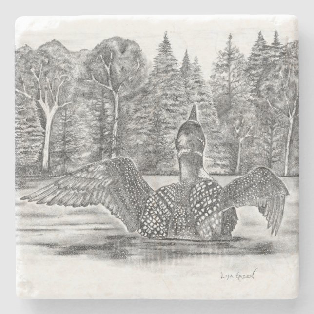 Loon Lake Steinuntersetzer (Vorderseite)