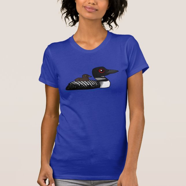 Loon mit Küken T-Shirt (Vorderseite)