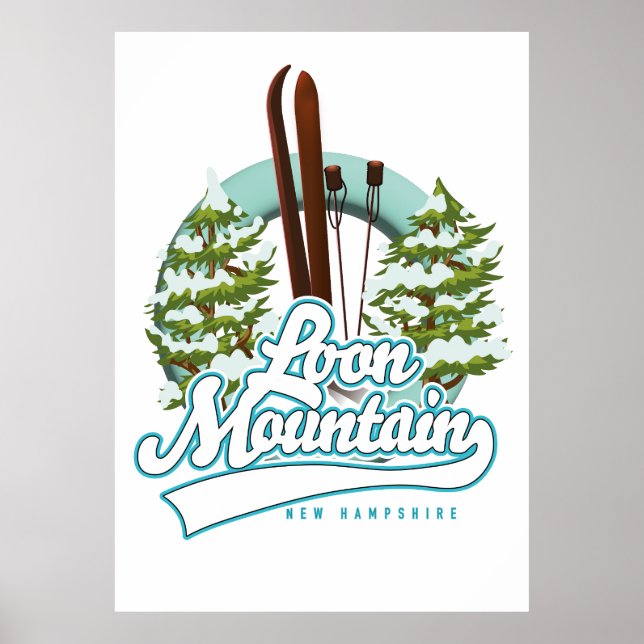 Loon Mountain - New Hampshire - Logo Poster (Vorne)