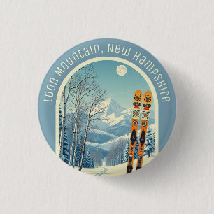 Loon Mountain New Hampshire Ski-Souvenir Button