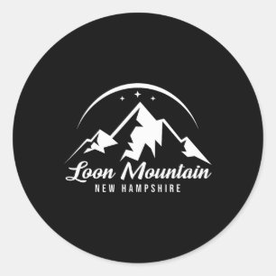 Loon Mountain New Hampshire Skigebiet Snow Runder Aufkleber