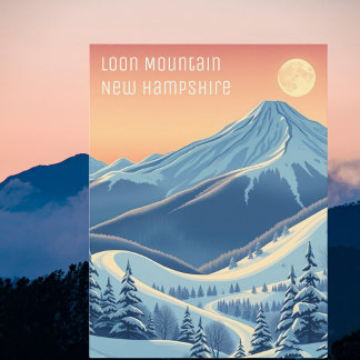 Loon Mountain New Hampshire Skiurlaub Postkarte