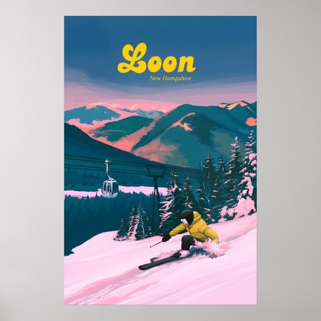 Loon Mountain Ski Resort Reiseplakat Poster (Vorne)