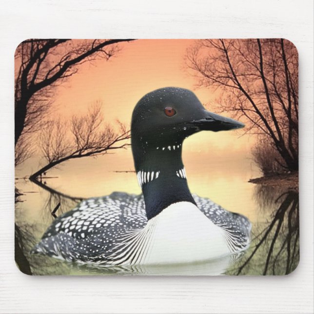 Loon Reflections Mousepad (Vorne)