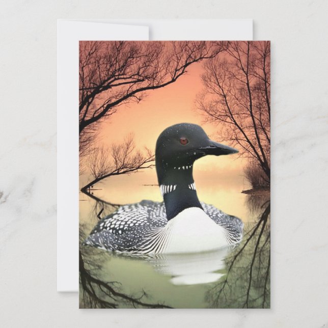 Loon Reflections Save The Date (Vorderseite)