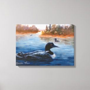 Loon-See eingewickelter Leinwand-Druck Leinwanddruck