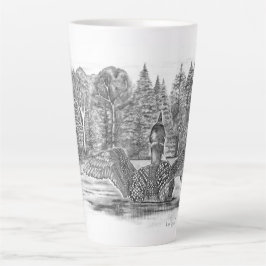 Loon Spread seine Flügel Latte Tasse