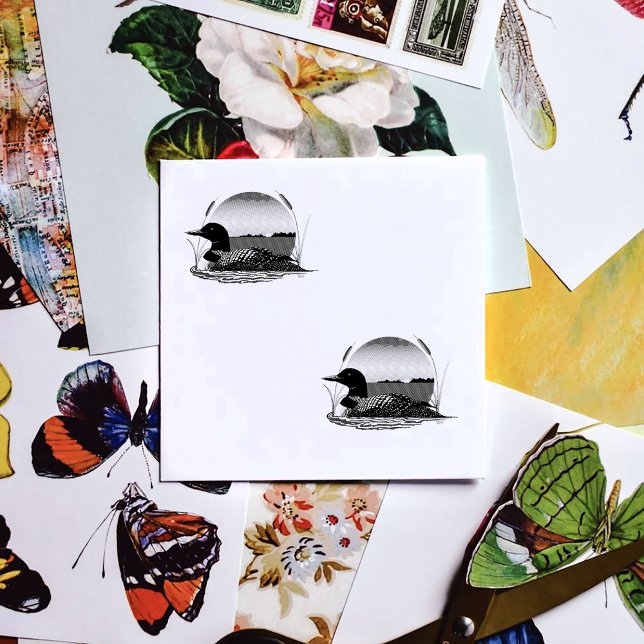 Loon Sunset Blue Gummistempel (Von Creator hochgeladen)