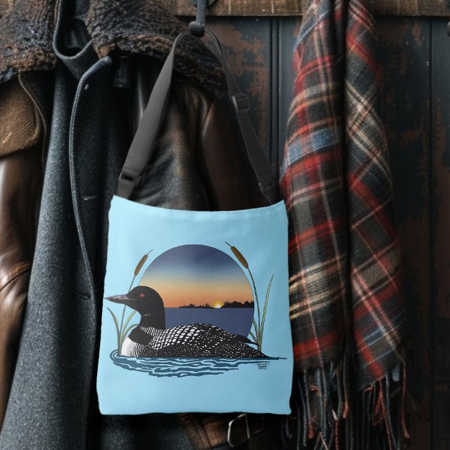 Loon Sunset Blue Tragetaschen Mit Langen Trägern (Von Creator hochgeladen)