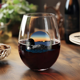 Loon Sunset Blue Weinglas Ohne Stiel