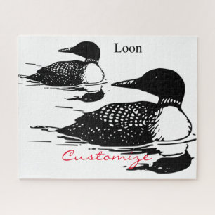 Loon Swimming Bird Art Thunder_Cove