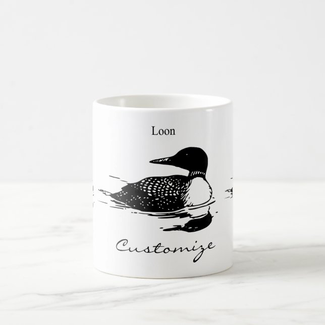 Loon Swimming Bird Art Thunder_Cove Kaffeetasse (Mittel)