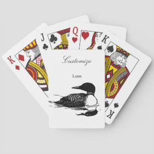 Loon Swimming Bird Art Thunder_Cove Spielkarten