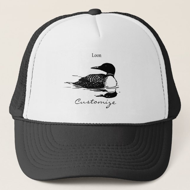 Loon Swimming Bird Art Thunder_Cove Truckerkappe (Vorderseite)