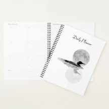 Loon Swims Dans Le Planificateur Quotidien Lune