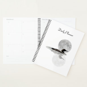 Loon Swims Dans Le Planificateur Quotidien Lune