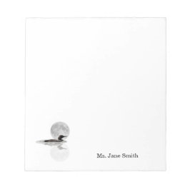 Loon Swims in der Moonlight Notepad Notizblock