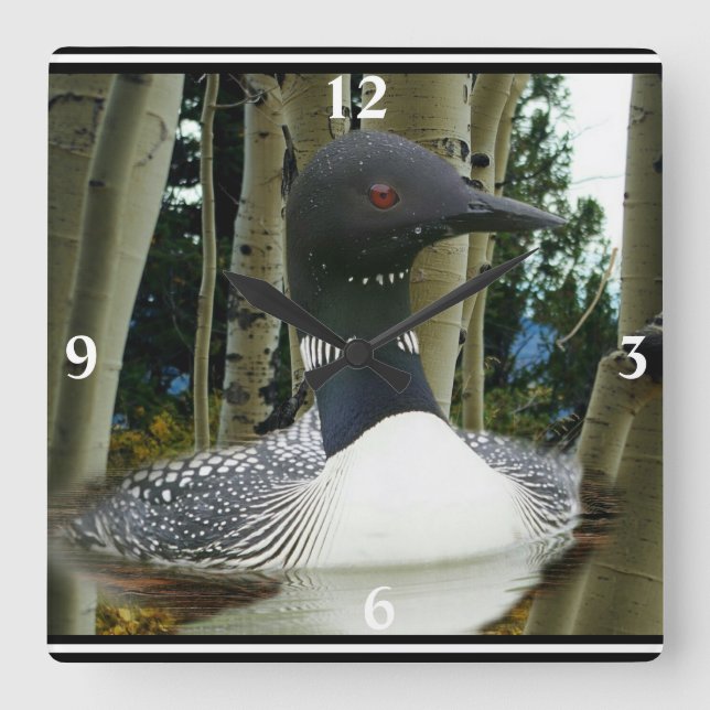 Loon Wilderness Square Uhr (Vorderseite)