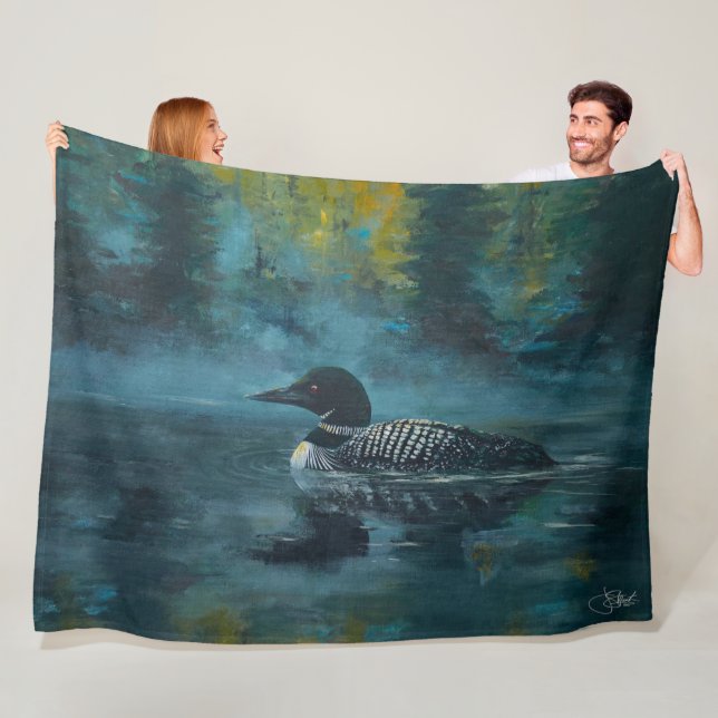 Loonell - Loon Ente Fleecedecke (Beispiel)