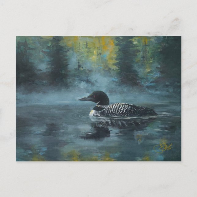 Loonell - Loon-Ente Postkarte (Vorderseite)