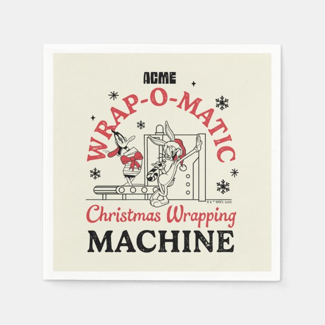 LOONEY TUNES™ | ACME Wrap-O-Matic Wrapping Machine Serviette (Vorderseite)