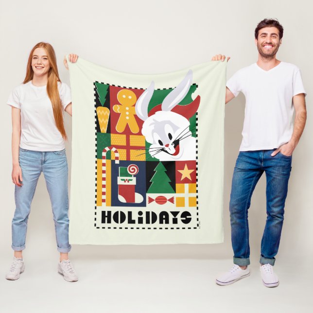 LOONEY TUNES™ BUGS BUNNY™ Holidays Abzeichen Fleecedecke (Beispiel)