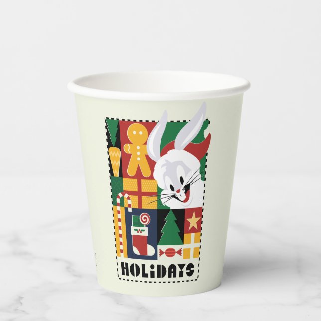 LOONEY TUNES™ BUGS BUNNY™ Holidays Abzeichen Pappbecher (Vorderseite)