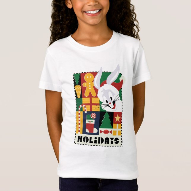 LOONEY TUNES™ BUGS BUNNY™ Holidays Abzeichen T-Shirt (Vorderseite)