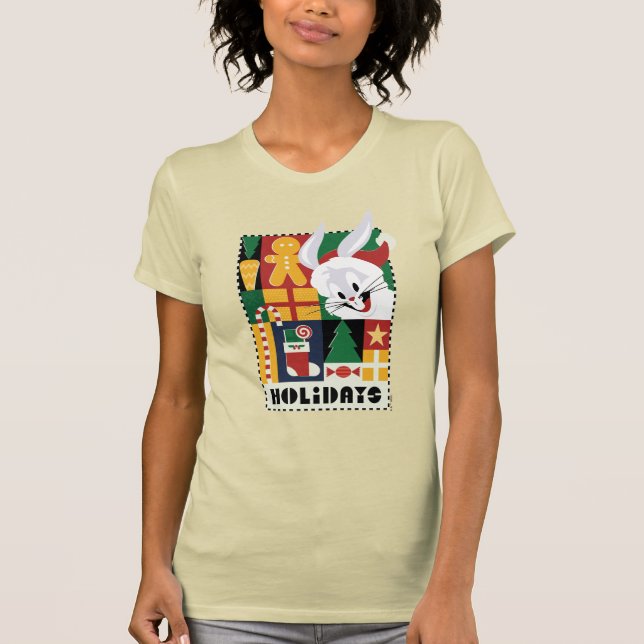 LOONEY TUNES™ BUGS BUNNY™ Holidays Abzeichen T-Shirt (Vorderseite)