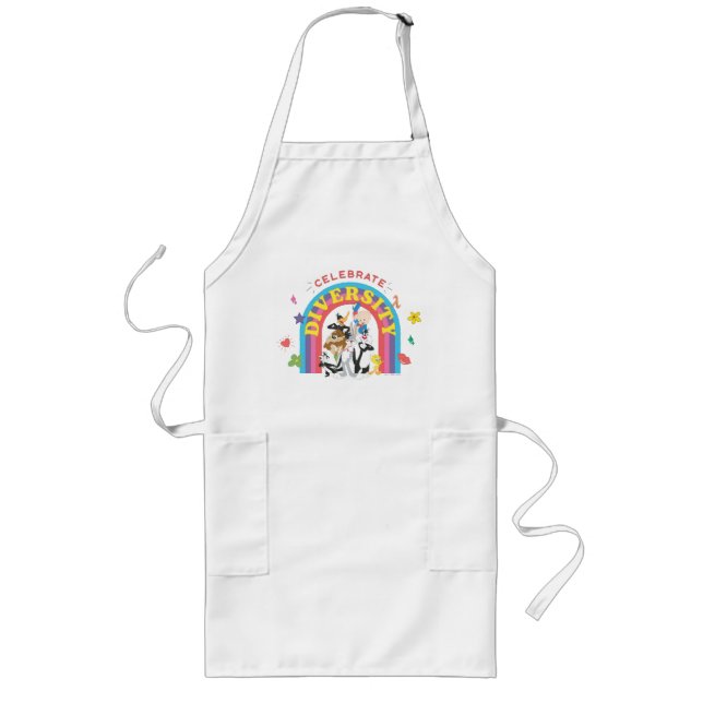 LOONEY TUNES™ - Celebrate Diversity Pride Rainbow Lange Schürze (Vorne)