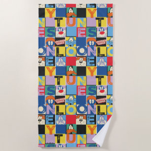 LOONEY TUNES™ Character Checker Blocks Strandtuch