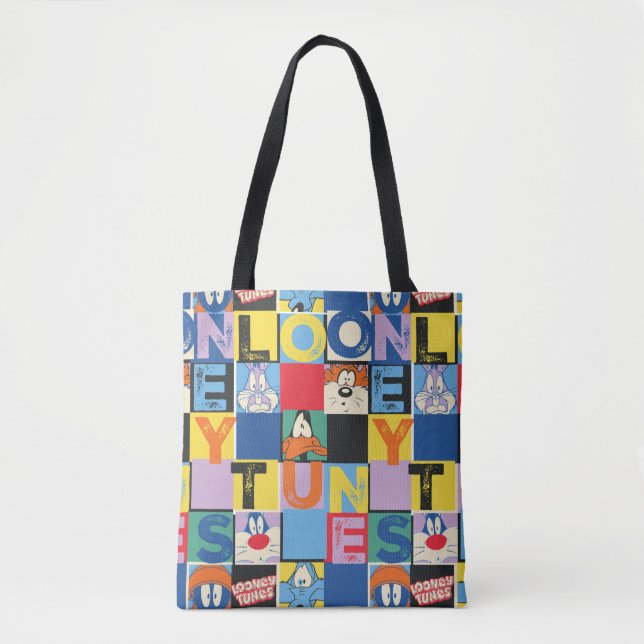 LOONEY TUNES™ Character Schachbrett Blocks Tasche (Vorderseite)