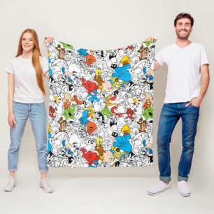 LOONEY TUNES™ Color Pop Muster Fleecedecke