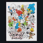 LOONEY TUNES™ Color Pop Muster Künstlicher Leinwanddruck<br><div class="desc">LOONEY TUNES™ | Karo aus diesem lustigen Charaktermuster mit Zeichen in Schwarz & Weiß,  Pop von Farbe oder Vollfarbe!</div>