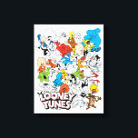 LOONEY TUNES™ Color Pop Muster Leinwanddruck<br><div class="desc">LOONEY TUNES™ | Karo aus diesem lustigen Charaktermuster mit Zeichen in Schwarz & Weiß,  Pop von Farbe oder Vollfarbe!</div>