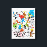 LOONEY TUNES™ Color Pop Muster Leinwanddruck<br><div class="desc">LOONEY TUNES™ | Karo aus diesem lustigen Charaktermuster mit Zeichen in Schwarz & Weiß,  Pop von Farbe oder Vollfarbe!</div>
