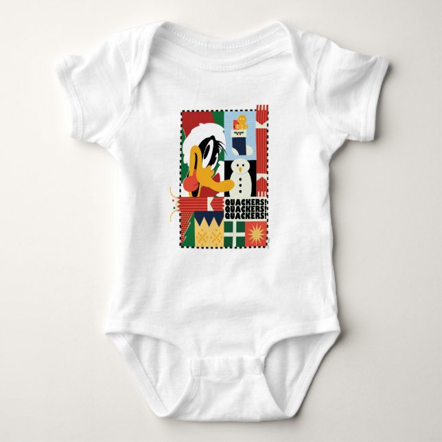 LOONEY TUNES™ DAFFY DUCK™ Holiday Quacker Baby Strampler (Vorderseite)