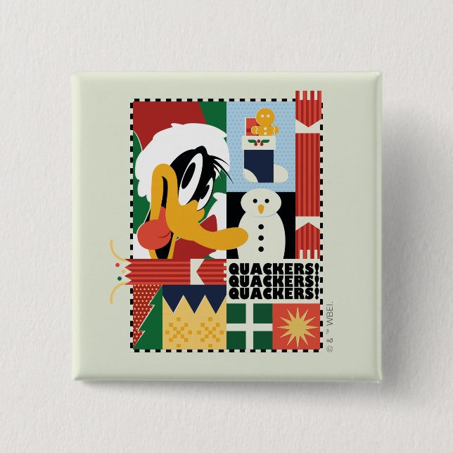 LOONEY TUNES™ DAFFY DUCK™ Holiday Quacker Button (Vorderseite)