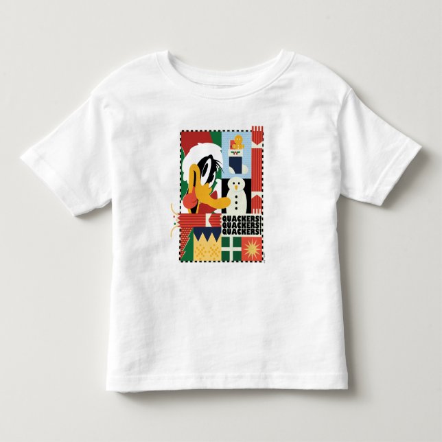 LOONEY TUNES™ DAFFY DUCK™ Holiday Quacker Kleinkind T-shirt (Vorderseite)