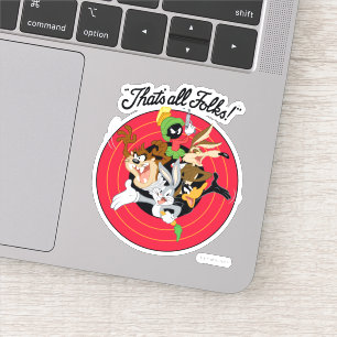 LOONEY TUNES™ "DAS IST ALLES FOLKS!™" Bullseye Aufkleber