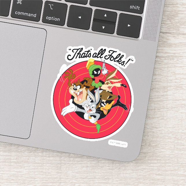 LOONEY TUNES™ "DAS SIND ALLE FOLKS!™" Bullseye Gro Aufkleber (Detail)