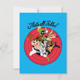 LOONEY TUNES™ "DAS SIND ALLE FOLKS!™" Bullseye Gro Mitteilungskarte