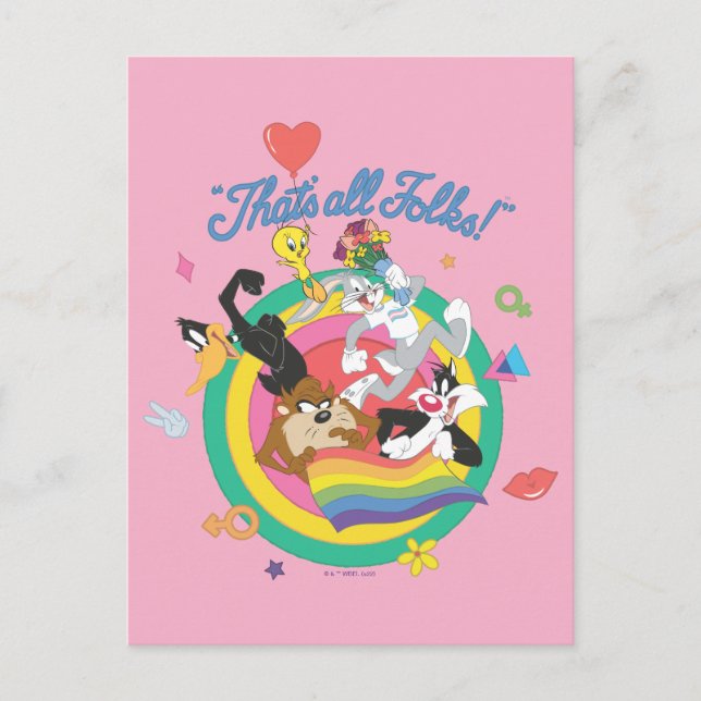 LOONEY TUNES™ - Das sind alle Leute! Pride Bullsey Postkarte (Vorderseite)