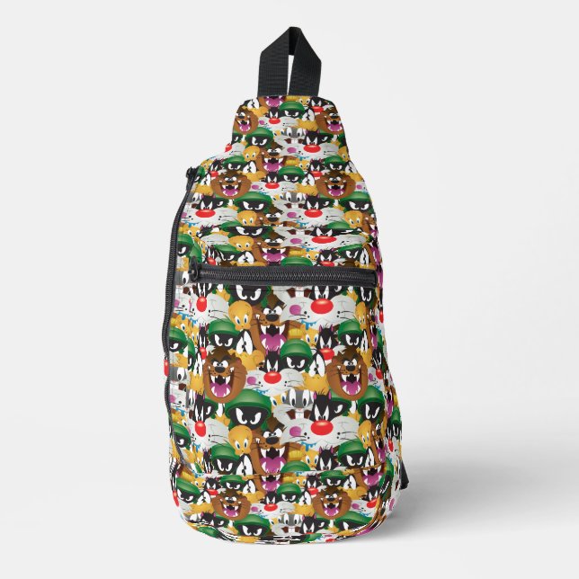LOONEY TUNES™ Emoji-Muster Crossbody Bag (Vorderseite)