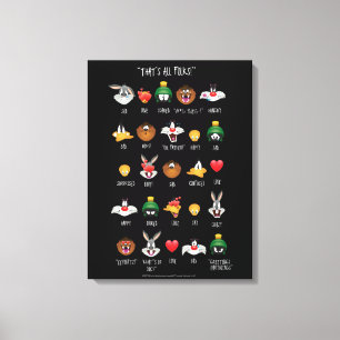 LOONEY TUNES™ Emoji-Übersicht Leinwanddruck