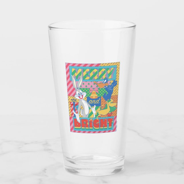 LOONEY TUNES™ | Frohe und helle Weihnachten Glas (Vorderseite)