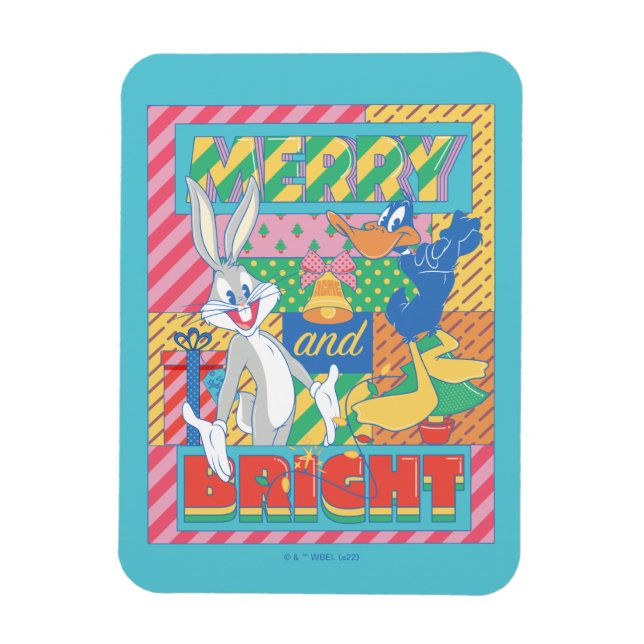LOONEY TUNES™ | Frohe und helle Weihnachten Magnet (Vertikal)
