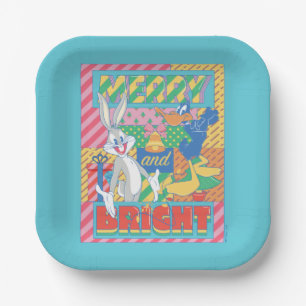 LOONEY TUNES™ Frohe und helle Weihnachten Pappteller
